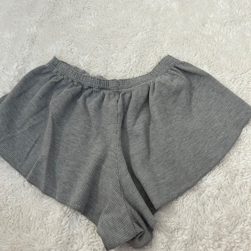 John Galt Mirco Mini Y2K Boho Indie Summer Shorts OS Grey Cotton Casual Booty - Picture 2 of 4